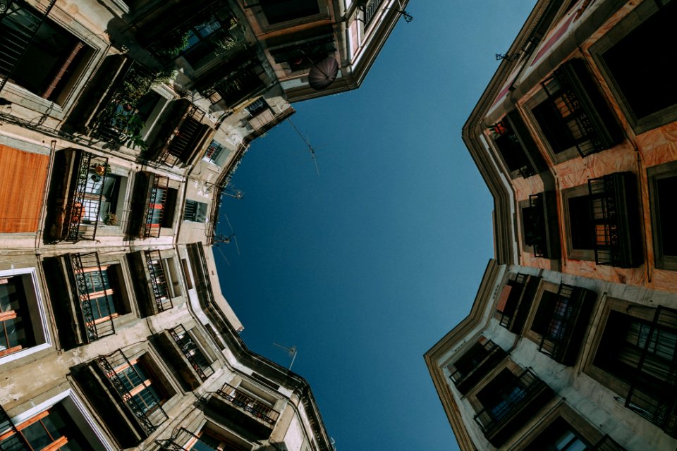 Bottom View Of Gray Concrete Building At Daytime