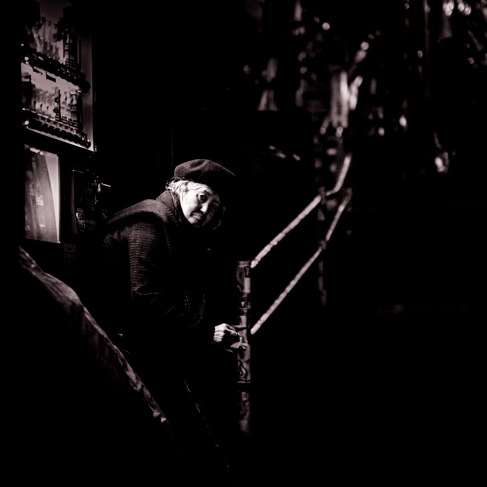 Elderly In Black Longsleeves
