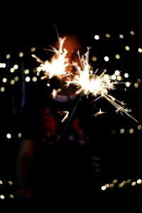 Bokeh Photography Of Photo Of Person Holding Sprinkler photo