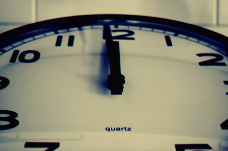 Black-and-white Clock Close -up photo