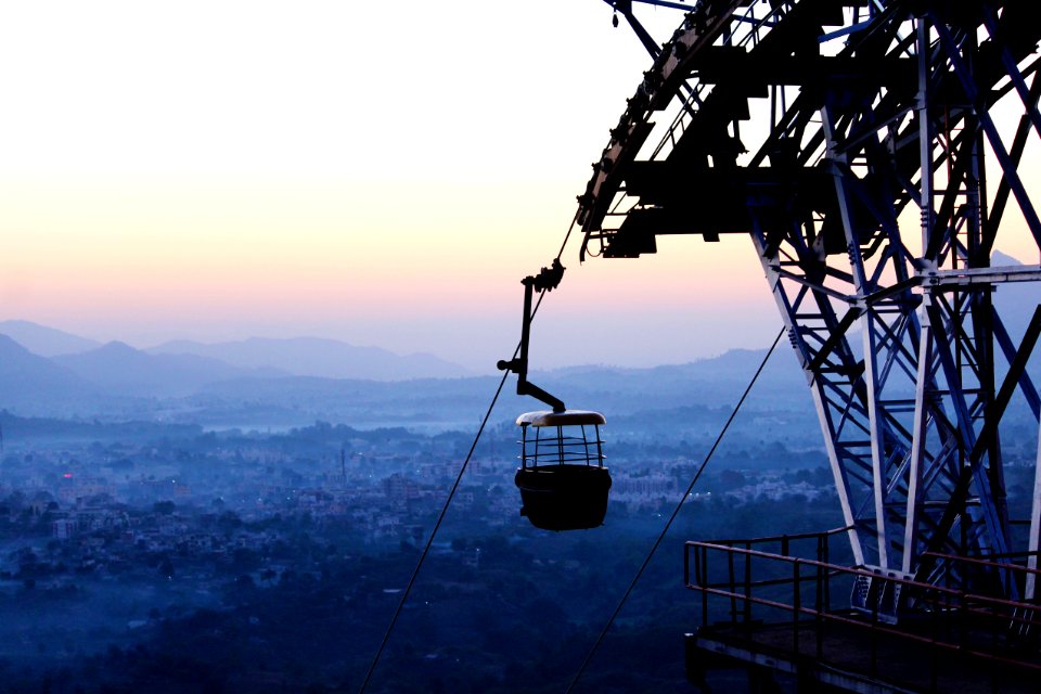 Blue Cable Car Cables