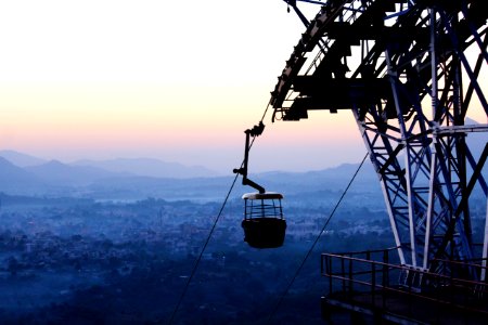 Blue Cable Car Cables