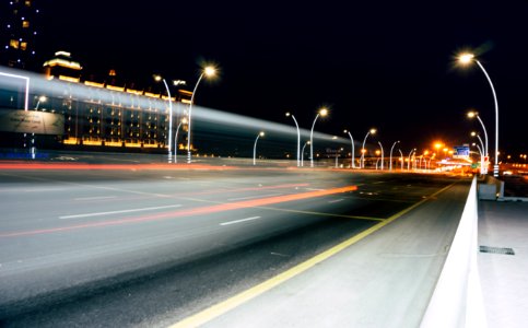 Street Lights During Nighttime photo