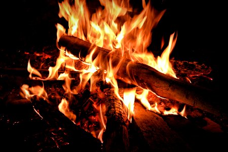 Bonfire During Nightime