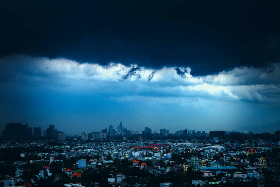 City Skyline Under Blue Sky photo