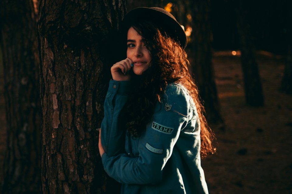Woman Wearing Blue Jacket