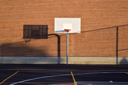Basketball Hoop On Court photo