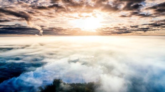 Blue And White Cloudy Sky Photo