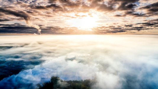 Blue And White Cloudy Sky Photo photo