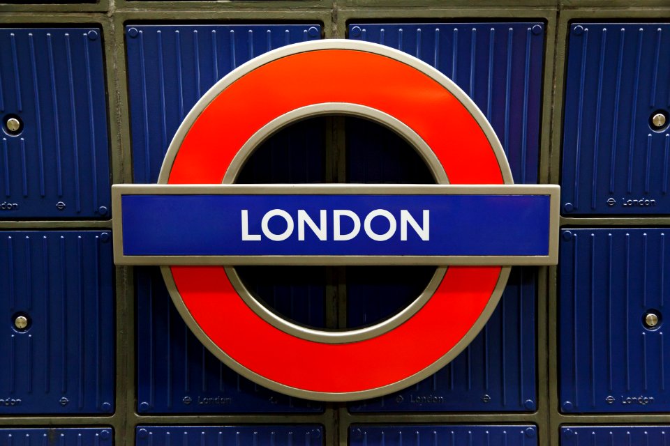 Blue Signage Line Font
