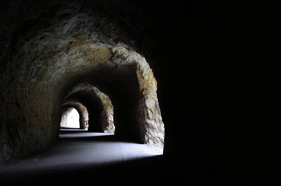 Via mountain tunnels