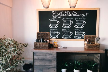 Basket Chalkboard Coffee Shop photo