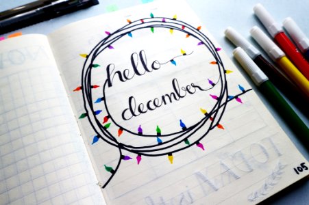 Hello December Calligraphy photo