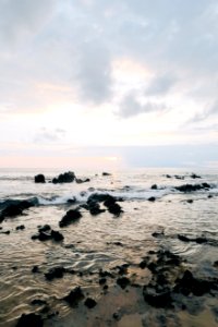 Body Of Water At Cloudy Sky