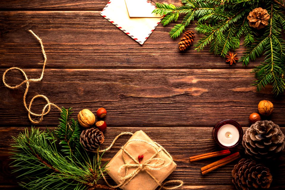 Christmas New YearS Eve Postcard