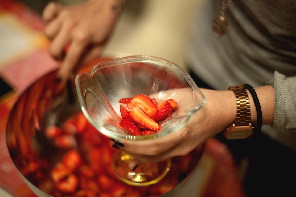 Fruits hands snack