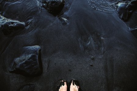 Beach Black Coast Daylight
