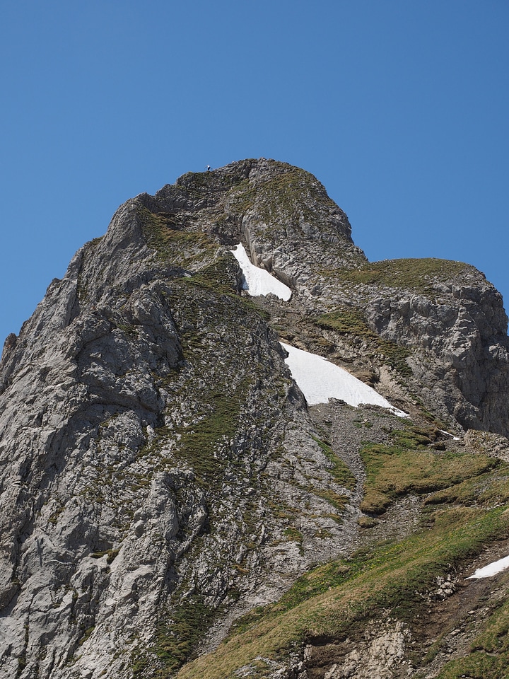 Steep exposed mountain peak