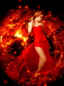 Red Lady Dancer Darkness