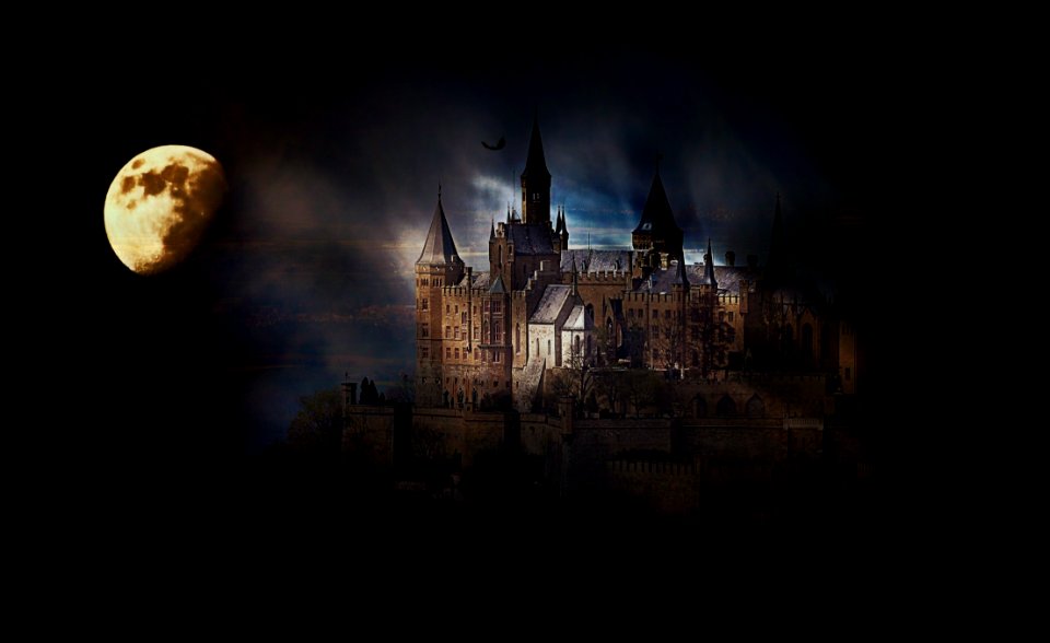 Night Sky Darkness Moon