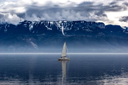 Boat Clouds Cloudy Fog photo