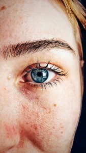 Beautiful Blue Eyes Close-up photo