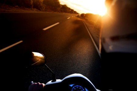 Asphalt Automobile Biker Blur photo