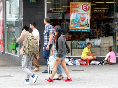 People Walking In The Precinct photo