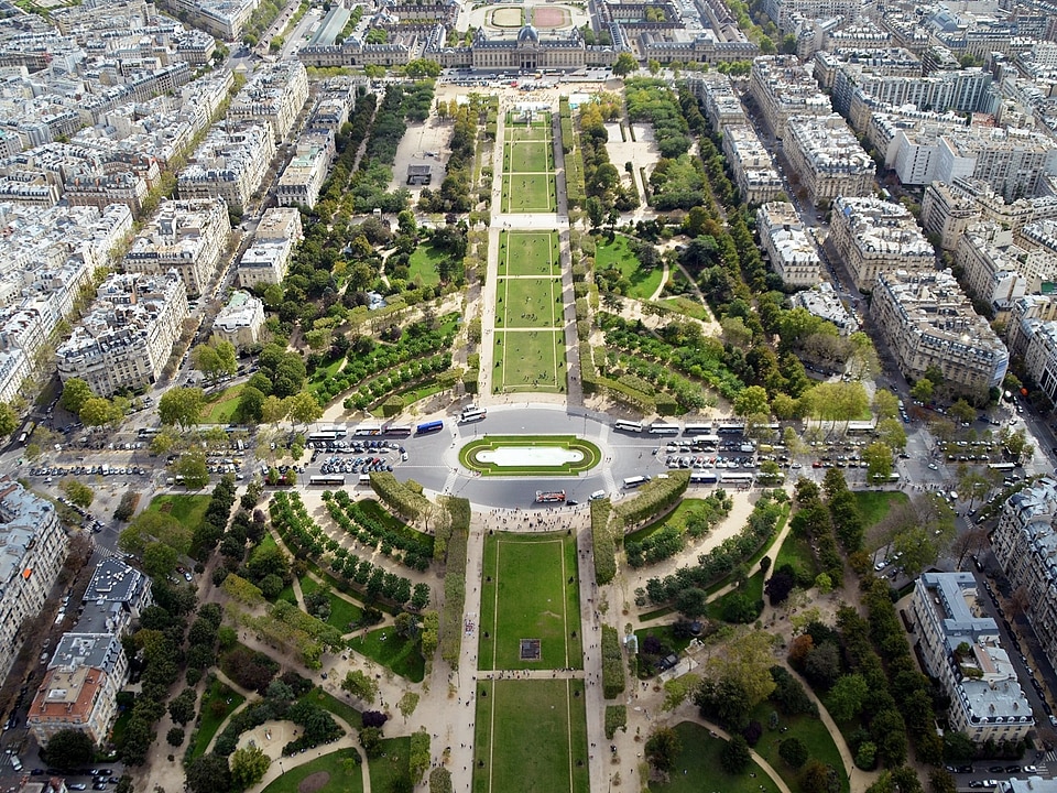 Sightseeing champ-de-mars view