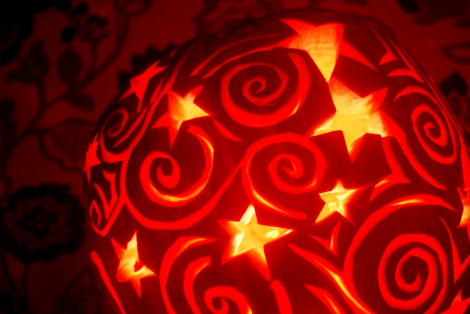 Stars And Spirals Pumpkin