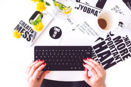 Girl Written Black Keyboard photo