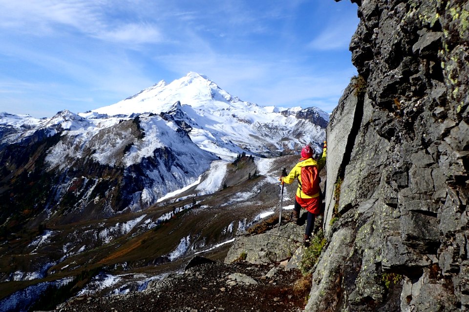 Hiker In Mountains