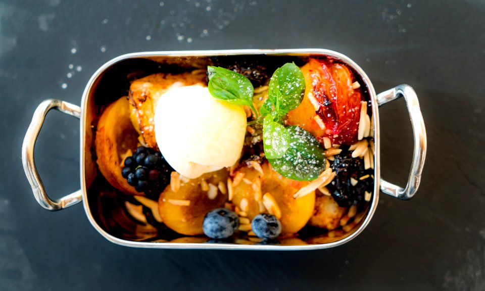 Apple Blackberries Blueberries Bowl