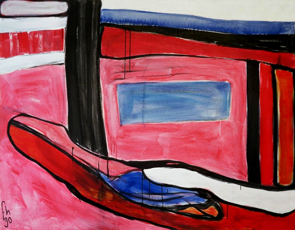 1990 - Landscape amp Window Large Abstract Landscape-painting On Canvas A High Resolution Art Image Free Download To P