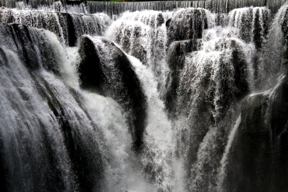 Water Waterfall Nature Black And White