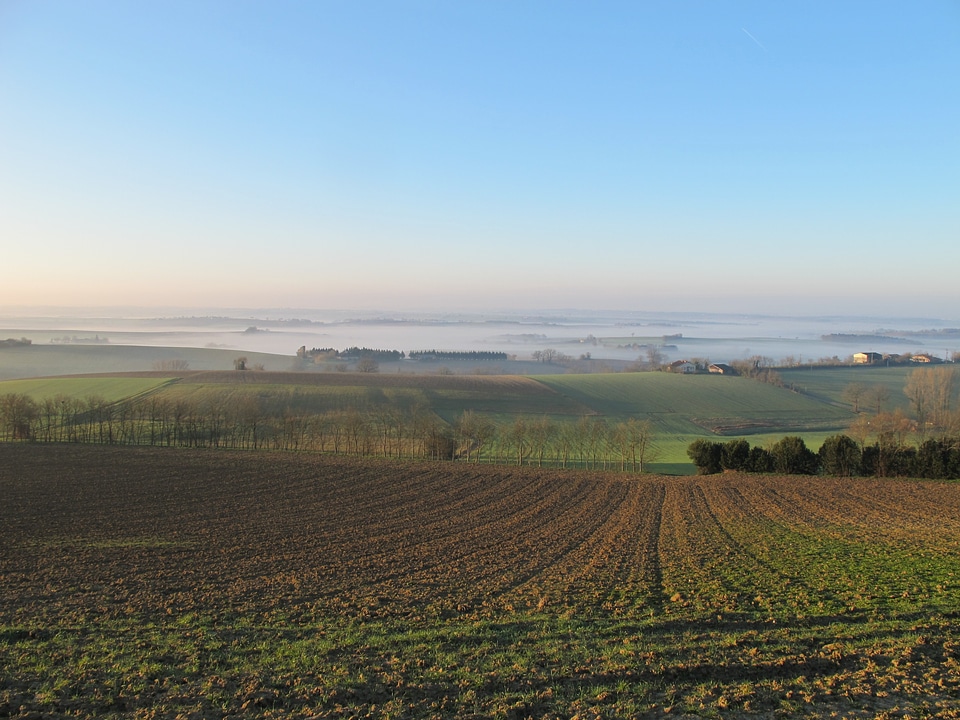 Mist mountains panorama