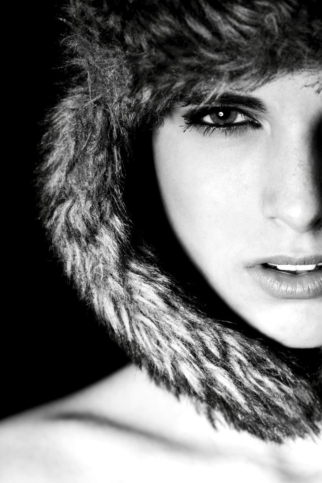 Fur Clothing Face Black And White Beauty