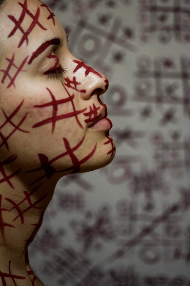 Face Pink Head Art