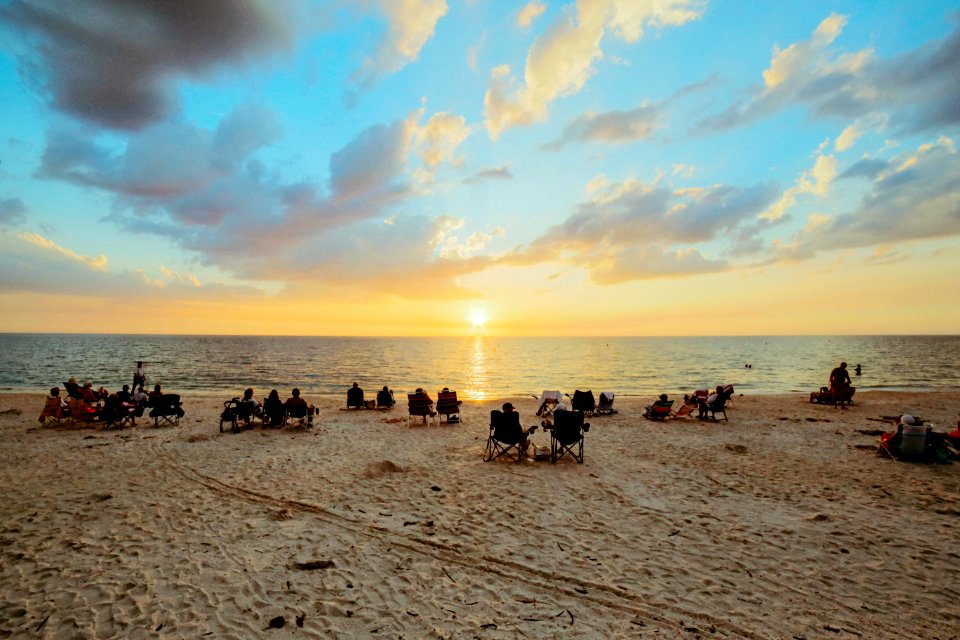 Beach Chairs Crowd
