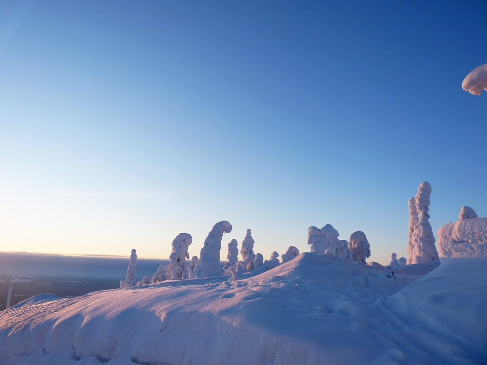 Snow lapland snow landscape