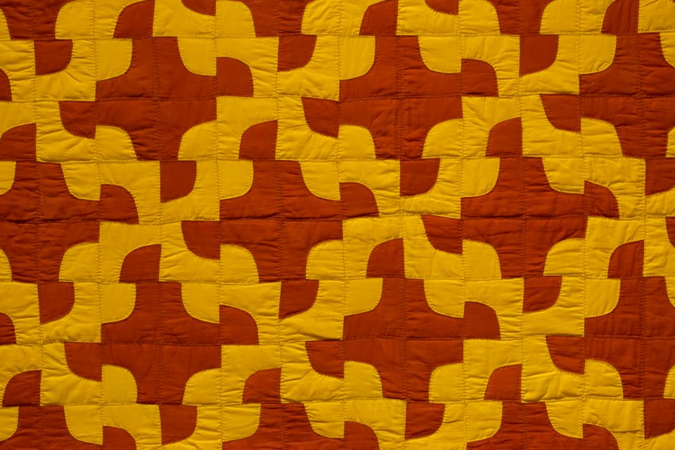 Red Yellow Quilt Detail