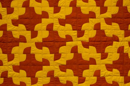 Red Yellow Quilt Detail