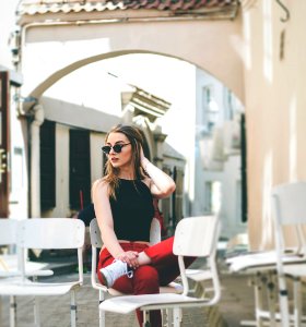 Eyewear Sitting Shoulder Vision Care