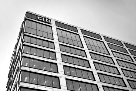 Building Commercial Building Landmark Black And White photo