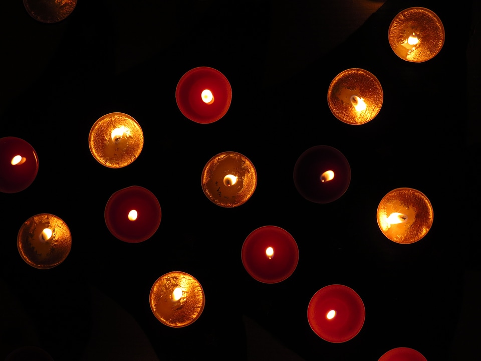 Burn candles shining