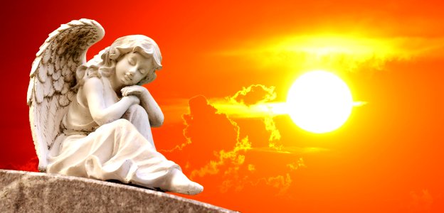 Sky Angel Statue Sunlight