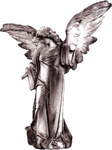 Black And White Statue Figurine Angel photo