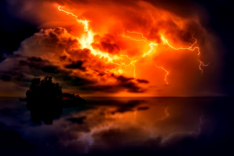 Sky Lightning Atmosphere Geological Phenomenon