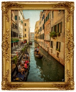 Waterway Painting Gondola Picture Frame photo
