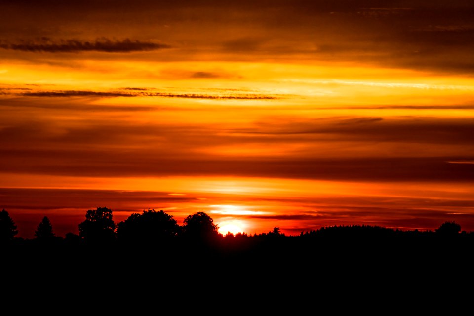 Sky Afterglow Red Sky At Morning Sunset